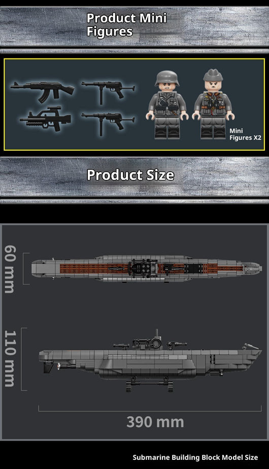 Bloques de Construcción Submarino Militar - Image 12