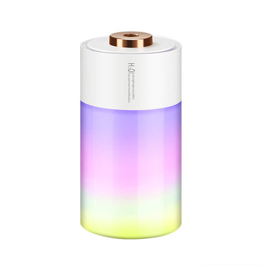 Pink and gradient colorful humidifier with a gold nozzle, featuring a night light function for air and room humidification. - Image 9