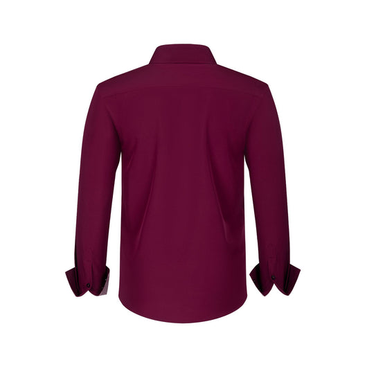 Camisa Hombre Estiramiento Cuádruple con Lunares y Bloques de Color - Image 25