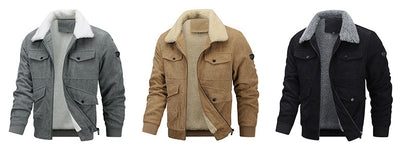 Chaqueta de Polar con Solapa Acolchada para Hombre - Abrigo Grueso y Cálido - Image 8