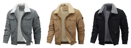 Chaqueta de Polar con Solapa Acolchada para Hombre - Abrigo Grueso y Cálido - Image 8