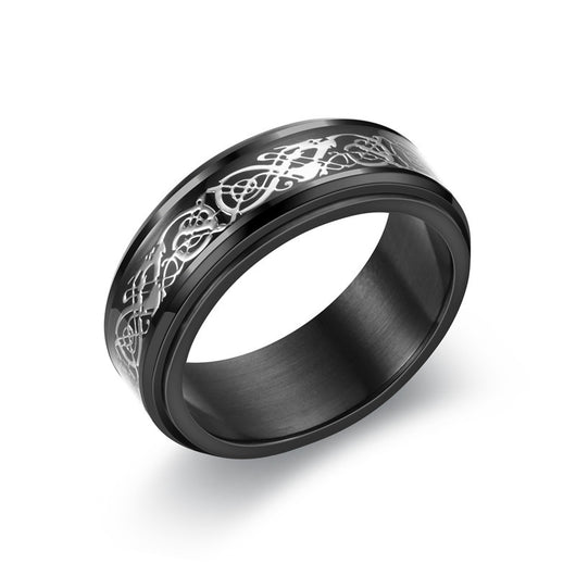 Anillo Giratorio Doble de Acero Titanio para Hombre - Image 10