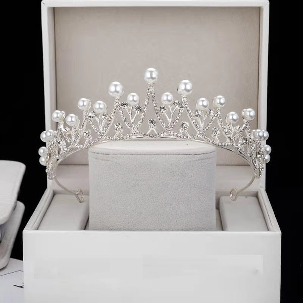 Corona Nupcial de Perlas - Tiara de Lujo para Novia