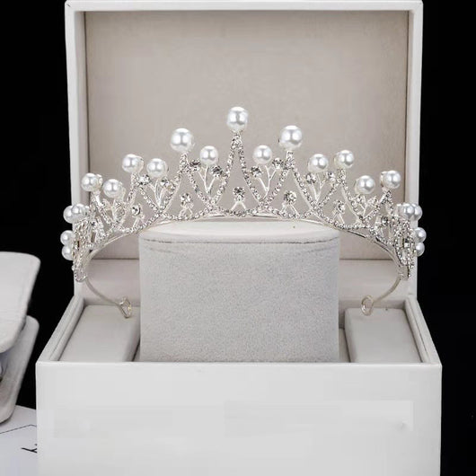 Corona Nupcial de Perlas - Tiara de Lujo para Novia - Image 2