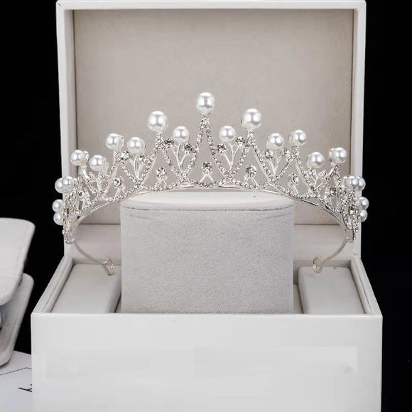 Corona Nupcial de Perlas - Tiara de Lujo para Novia