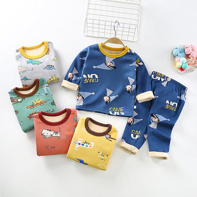 Conjunto de Ropa Térmica Infantil Algodón con Forro Polar Engrosado - Image 19