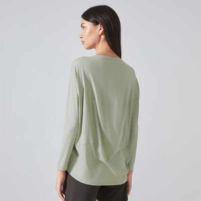 Blusa Deportiva Suelta de Manga Larga Efecto Segunda Piel - Image 3