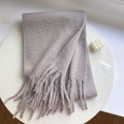 Bufanda Mohair Gruesa y Esponjosa - Abrigo Cálido de Lujo para Mujer - Image 22