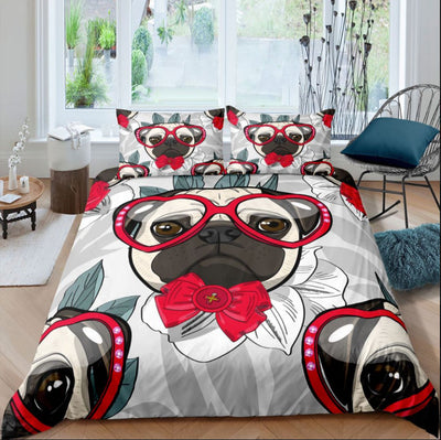 Juego de Cama Estampado 3D con Diseño de Pug - Image 4