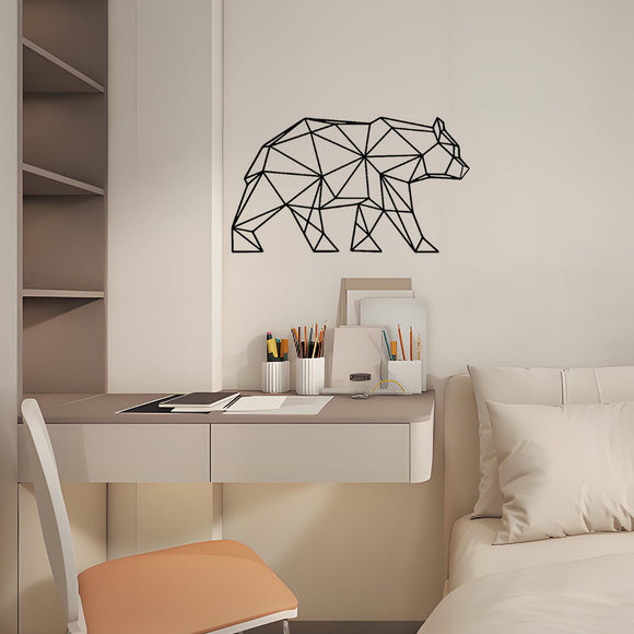 Silueta Metálica de Oso Polar - Decoración Artesanal en Hierro