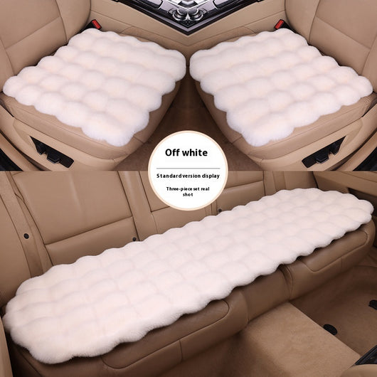 Juego de Cojines para Auto Invierno Terciopelo Burbuja Conejo Peluche sin Respaldo - Image 10