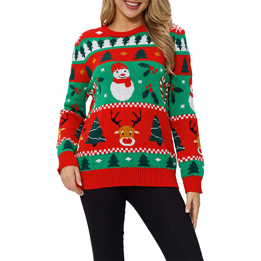 Suéter Navideño de Cuello Alto con Diseño de Muñeco de Nieve - Image 3
