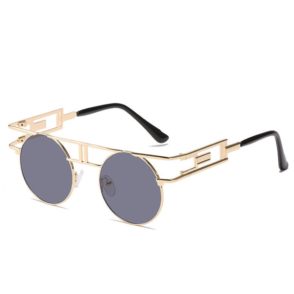 Gafas Retro Marco Metálico Redondo Tinta