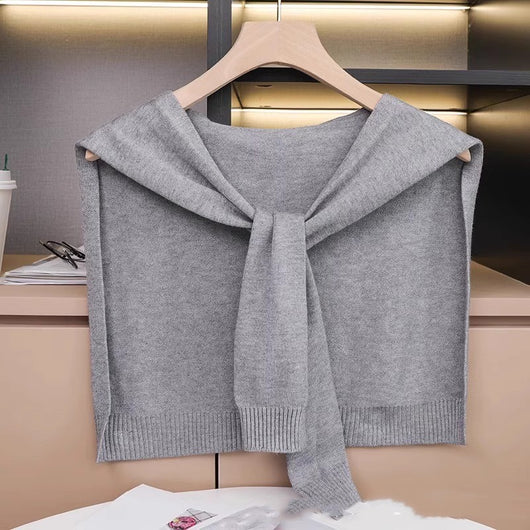 Chaleco de Lana con Hombreras y Bufanda Integrada - Image 23