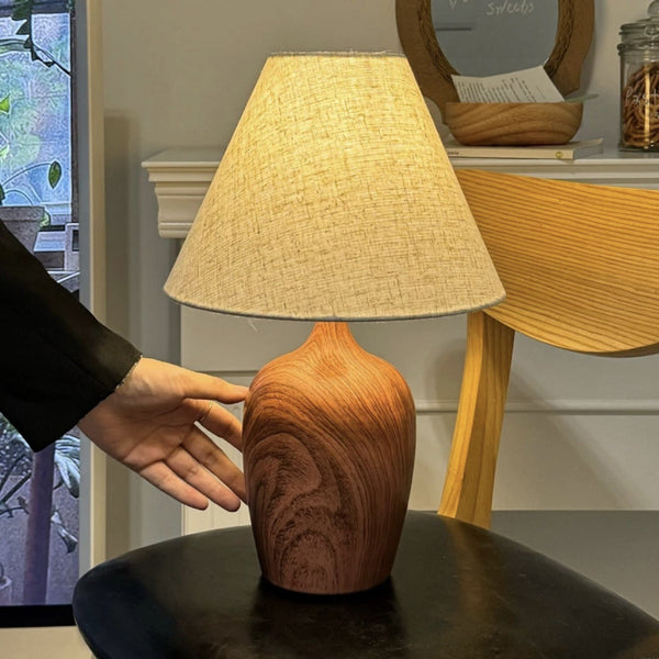 Lámpara de Mesa Estilo Silencioso Chino Retro - Diseño Premium para Dormitorio e Hotel