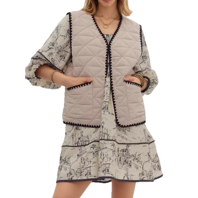 Chaleco Acolchado de Algodón para Mujer - Diseño Elegante Otoño Invierno - Image 5