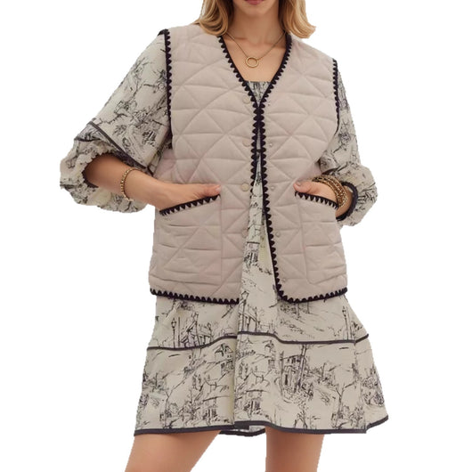 Chaleco Acolchado de Algodón para Mujer - Diseño Elegante Otoño Invierno - Image 5