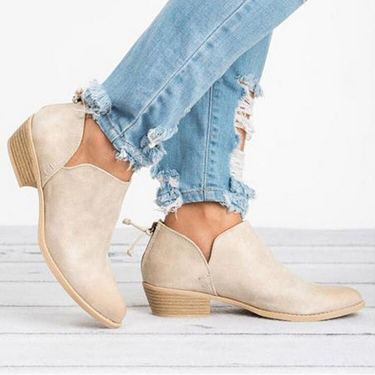 Botas Cortas para Mujer con Moño Mariposa y Tacón Medio - Punta Fina - Image 12