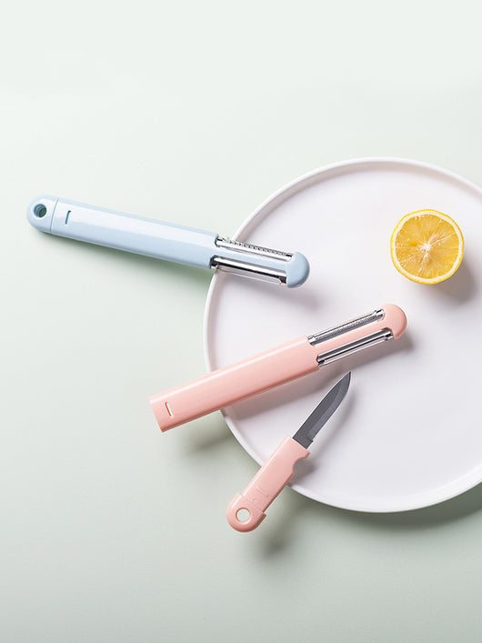 Pelador Multiusos de Acero Inoxidable con Cuchillo para Frutas y Verduras - Image 6