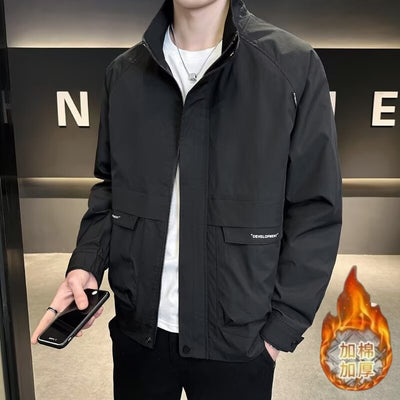Chamarra Casual para Hombre con Cuello de Pie - Diseño Versátil y Elegante - Image 6