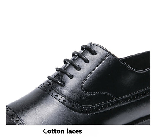 Zapatos de Cuero Puntiagudos Estilo Retro para Hombre Talla Grande - Image 6