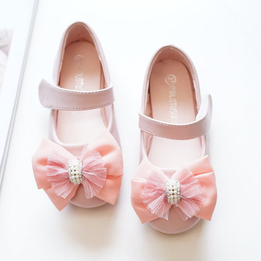 Zapatos Infantiles Princesa con Strass y Flores para Niña