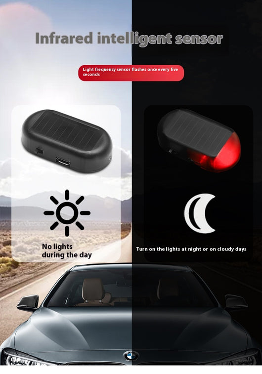 Luz Solar Antirrobo para Vehículos con Alarma de Simulación - Image 12
