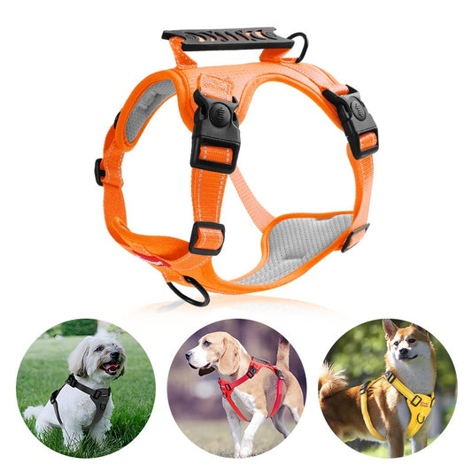 Arnés de Pecho con Cuerda de Tracción para Perros Pequeños, Medianos y Grandes
