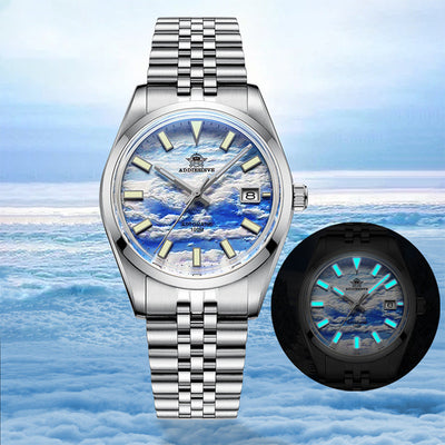 Reloj Automático Mecánico para Hombre con Esfera Luminosa y Resistencia al Agua