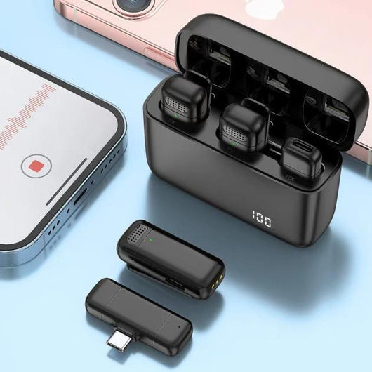 Micrófono Inalámbrico Clip K6 para Solapa - Conexión Dual