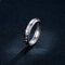 Anillo de Plata 925 Estrella y Luna Brillante Platinado
