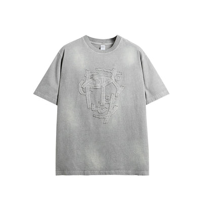 Camiseta Hombre Lavada con Bordado Artesanal Corte Relajado - Image 4
