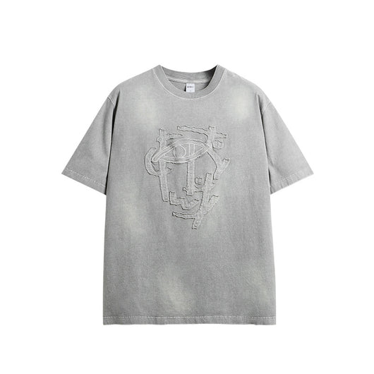 Camiseta Hombre Lavada con Bordado Artesanal Corte Relajado - Image 4