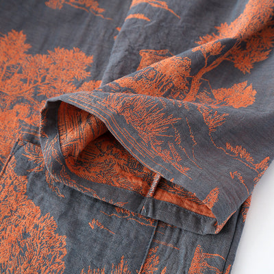 Bata Kimono Larga de Gasa de Algodón para Hombre - Image 14