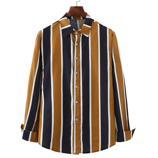 Camisa Cuadros Británica Elástica Suelta Manga Larga Solapa Estampada - Image 38