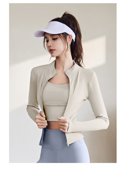 Chaqueta Deportiva Mujer Manga Larga Ajustada para Running, Fitness y Yoga - Image 46