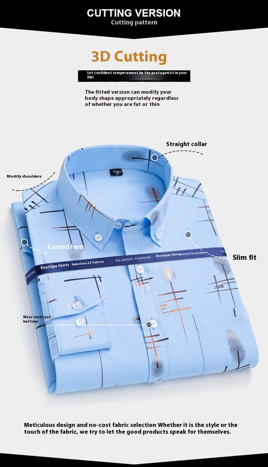 Camisa Casual Antimanchas para Hombre Maduro - Patrón Cuadros Bronce sin Planchado - Image 27