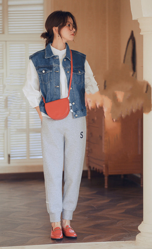 Pantalones Deportivos Cintura Alta Elástica Holgados para Mujer - Image 11