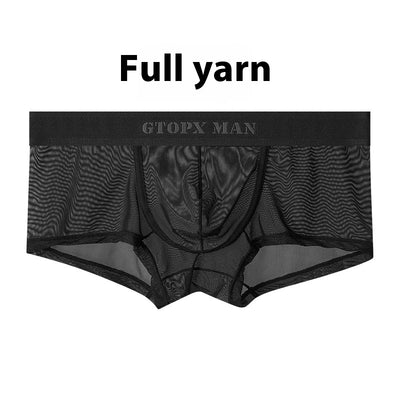 Calzón Boxer Masculino Ice Silk Transparente Respirable Baja Cintura - Image 7