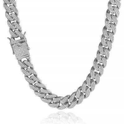 Cadena Cubana Hip Hop de Doble Fila con Diamantes Completos 12mm para Hombre - Image 7