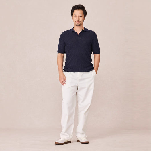 Polo Ejecutivo Slim Fit Tejido Texturizado de Seda de Hielo - Manga Corta para Hombre - Image 2