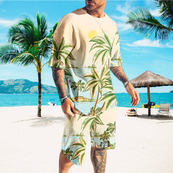 Traje Deportivo Casual Hombre Estampado Fresco