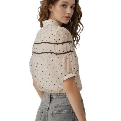 Blusa Sleeveless con Lunares y Detalle Lateral Envolvente - Image 4