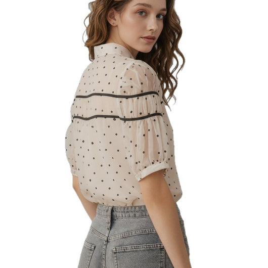 Blusa Sleeveless con Lunares y Detalle Lateral Envolvente - Image 4
