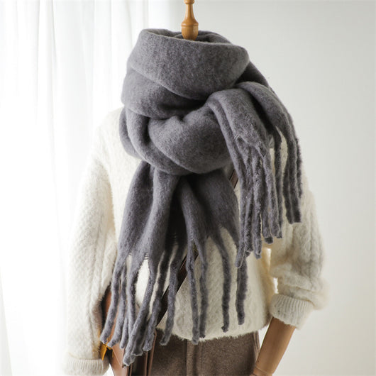 Bufanda Térmica Versátil con Borlas Extendidas para Invierno - Image 31