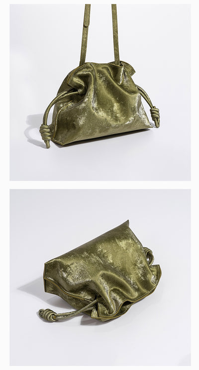 Bolsa de la Suerte con Cordón de Satén y Cuero Genuino - Image 20