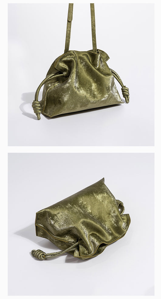 Bolsa de la Suerte con Cordón de Satén y Cuero Genuino - Image 20