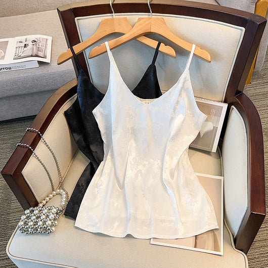 Blusa Tipo Tank Top de Talla Grande en Satén de Seda - Image 12
