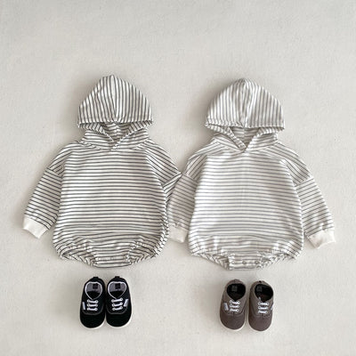 Mameluco Infantil con Capucha y Rayas Elegantes - Image 6
