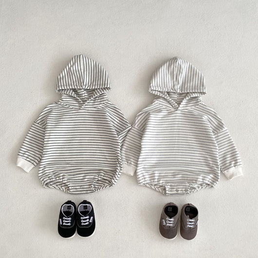 Mameluco Infantil con Capucha y Rayas Elegantes - Image 6